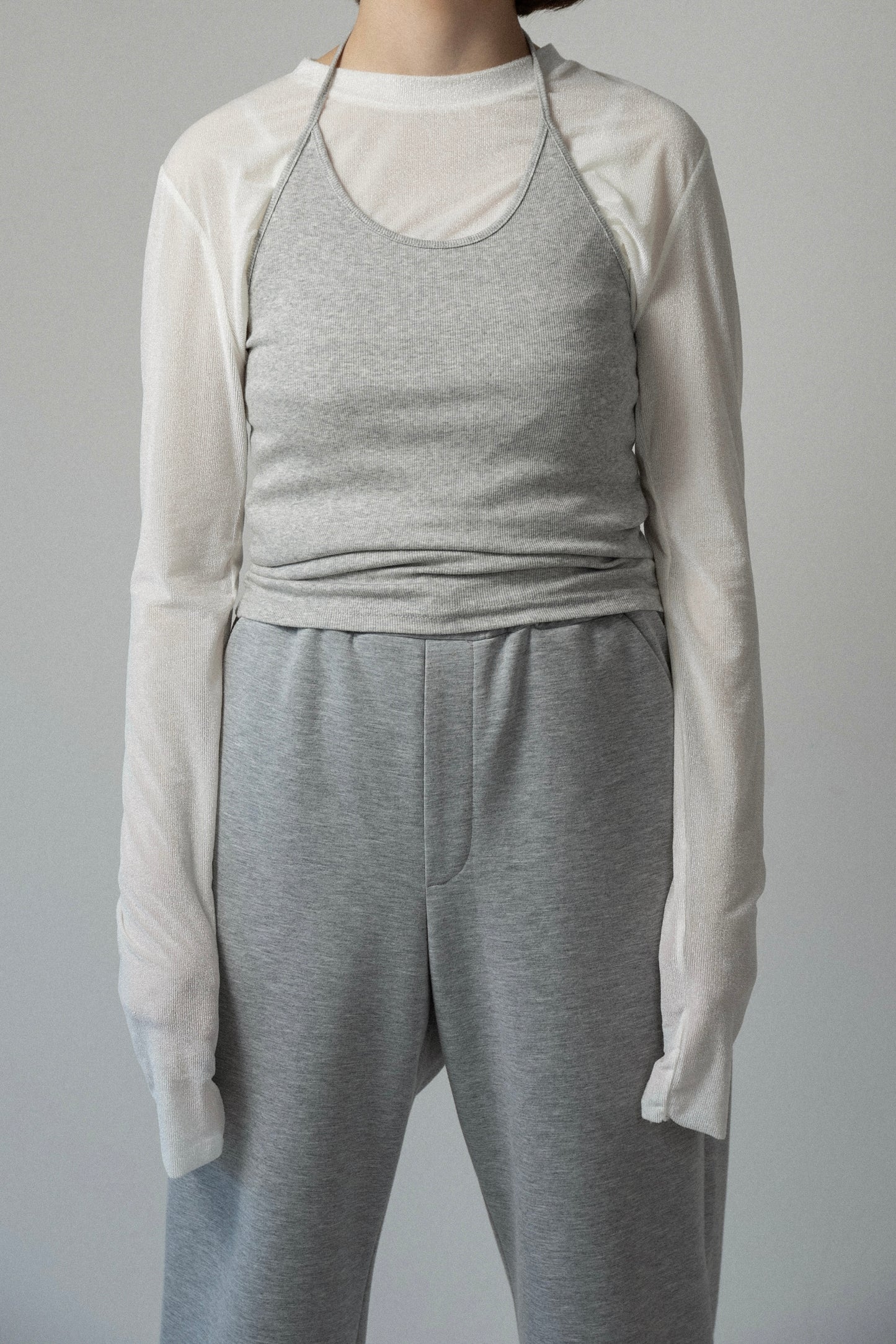 halter neck arrange cami tops