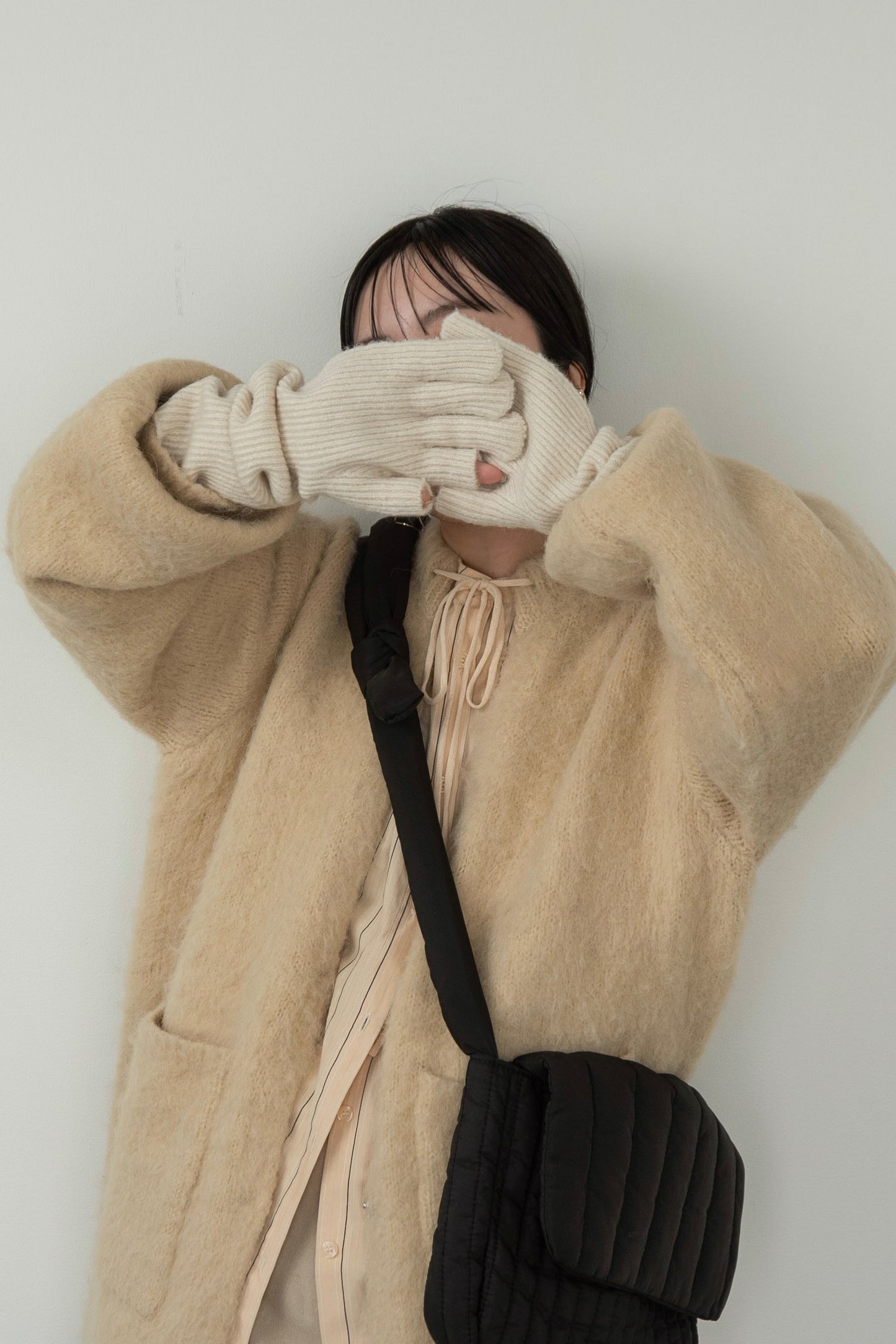 fluffy knit cardigan