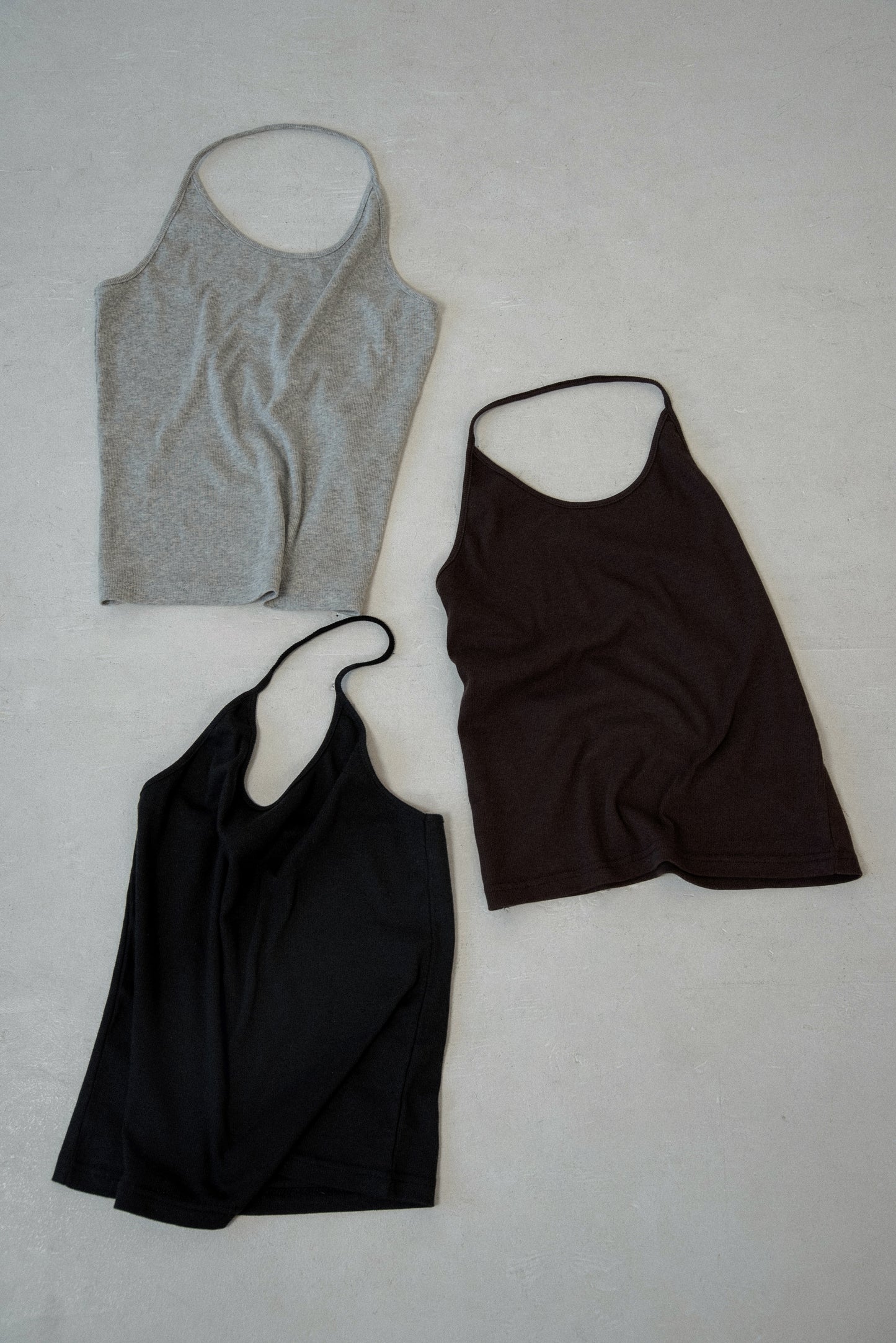halter neck arrange cami tops