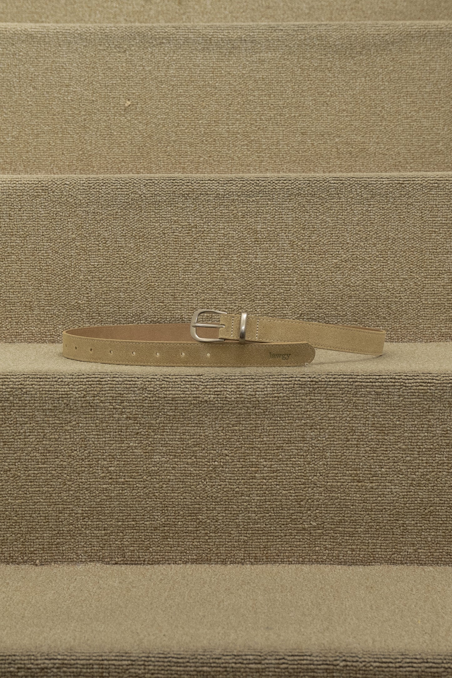brushed simple buckle square belt