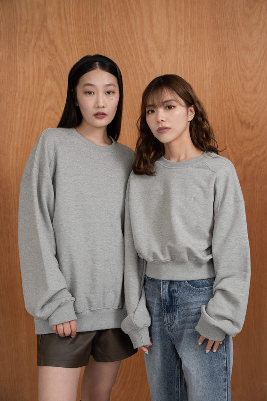 collab embroidered logo sweat (short)【I_am × kimina】