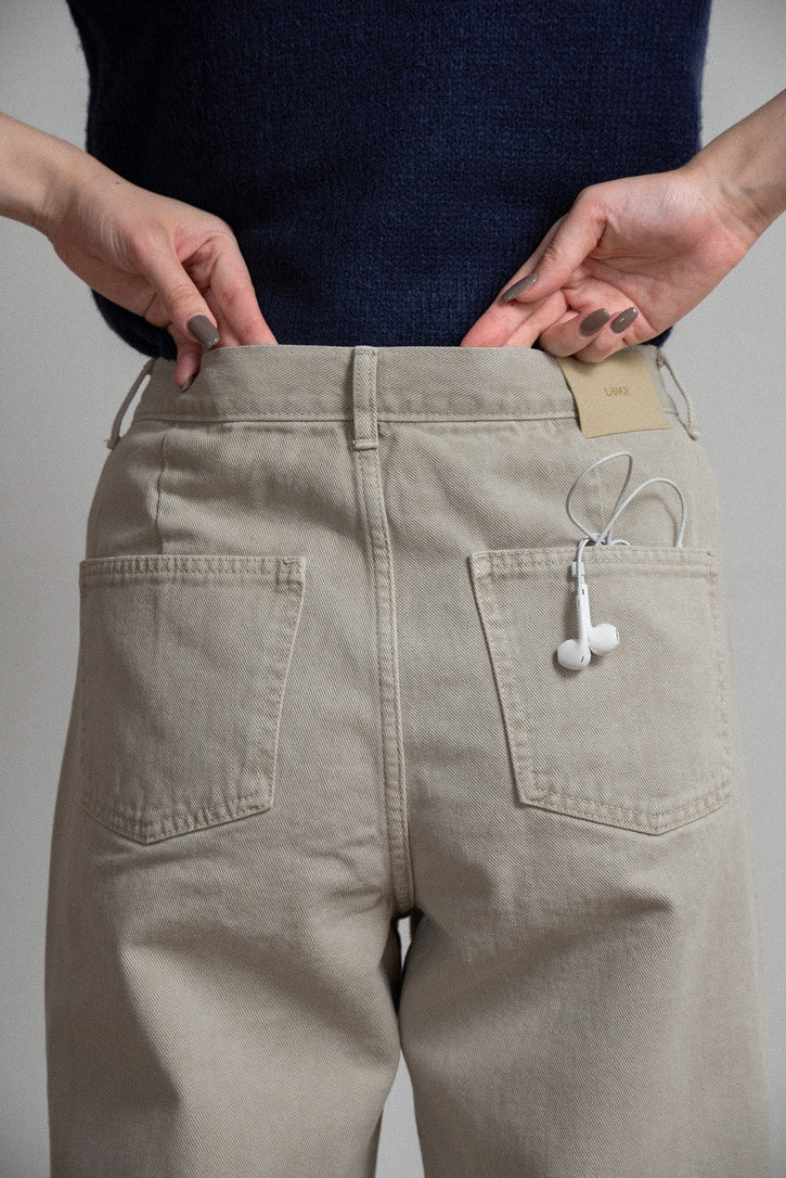 tuck button accent color pants – eim online（エイム オンライン）
