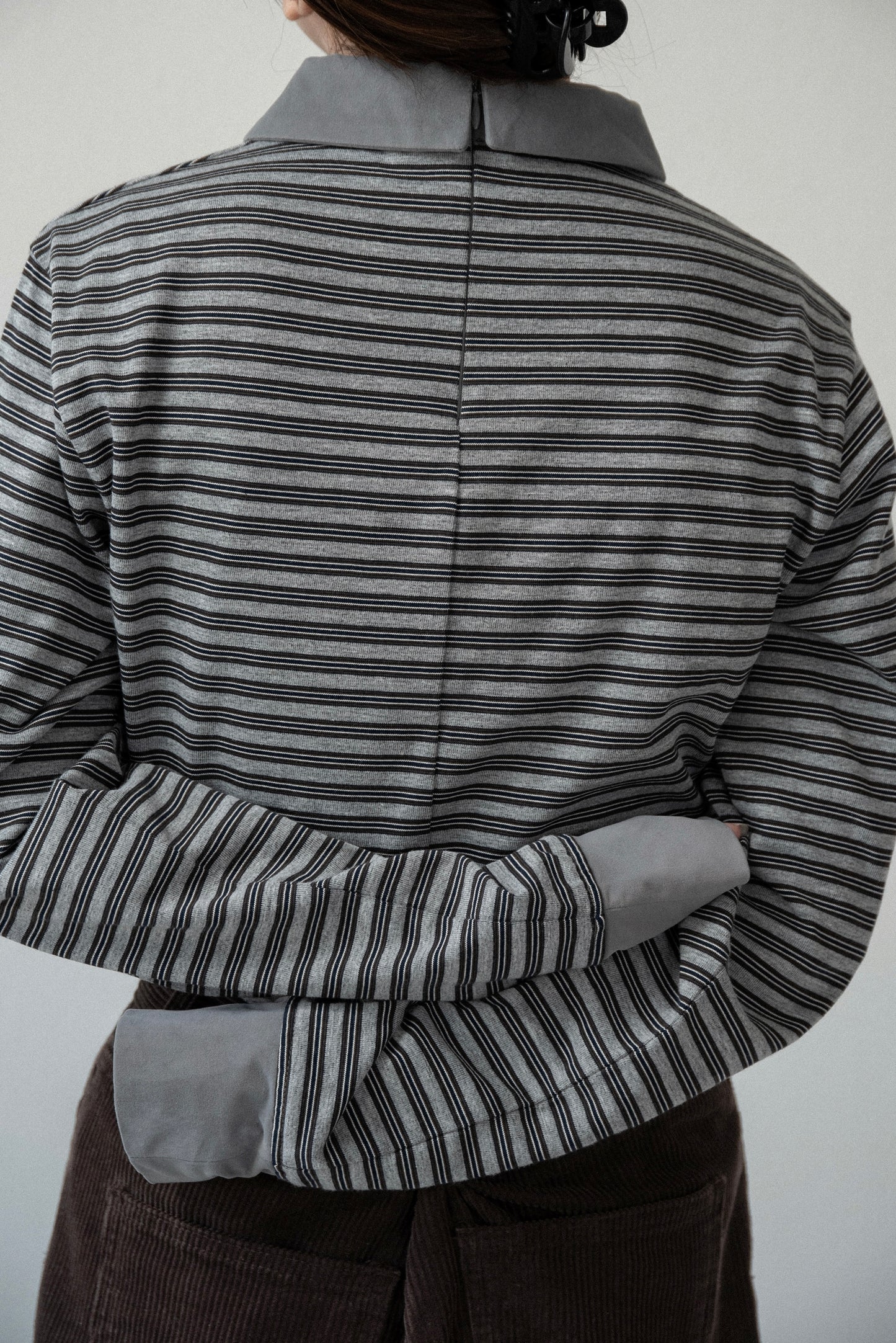 pocket button combination material border tops