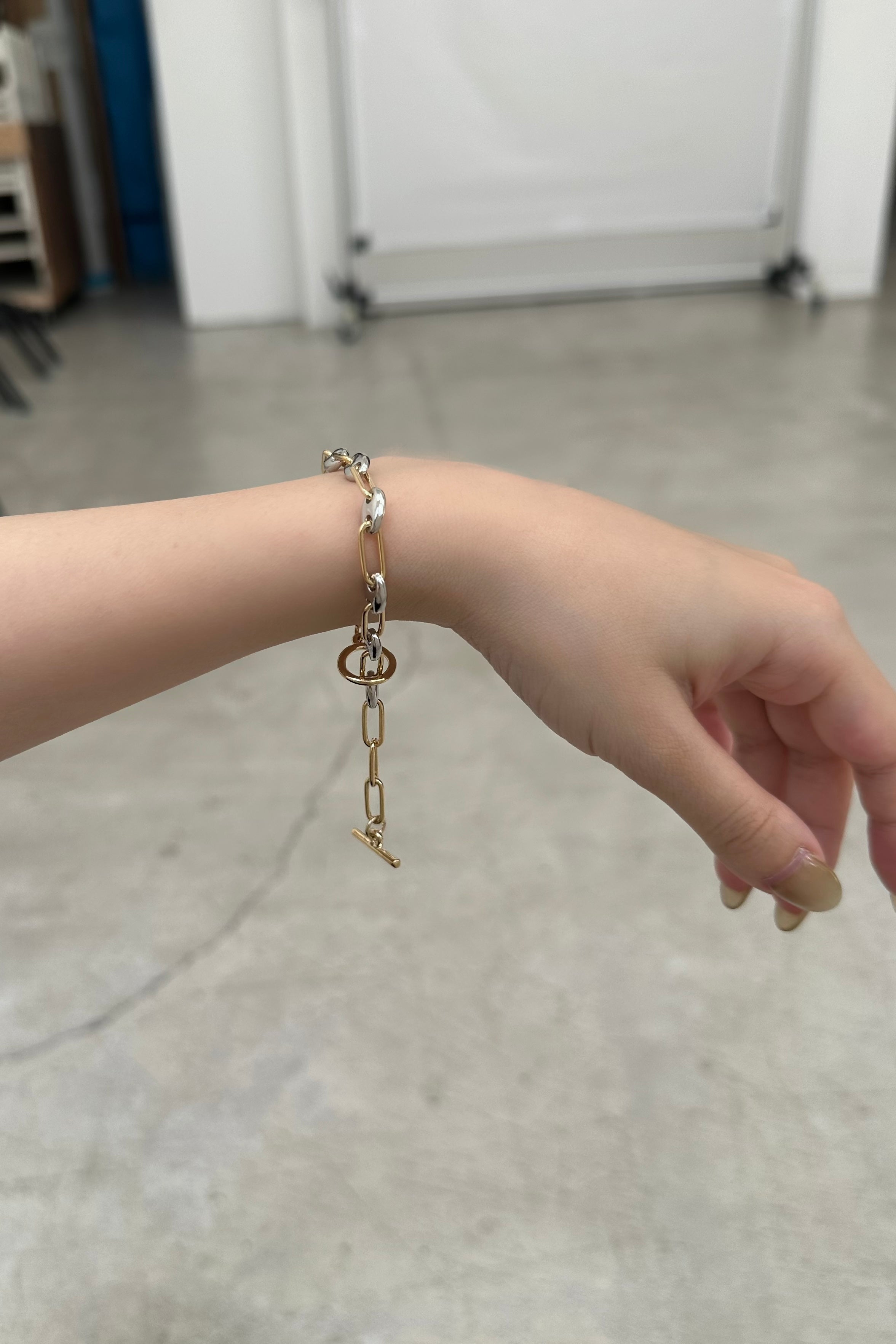 mix circle charm chain bracelet