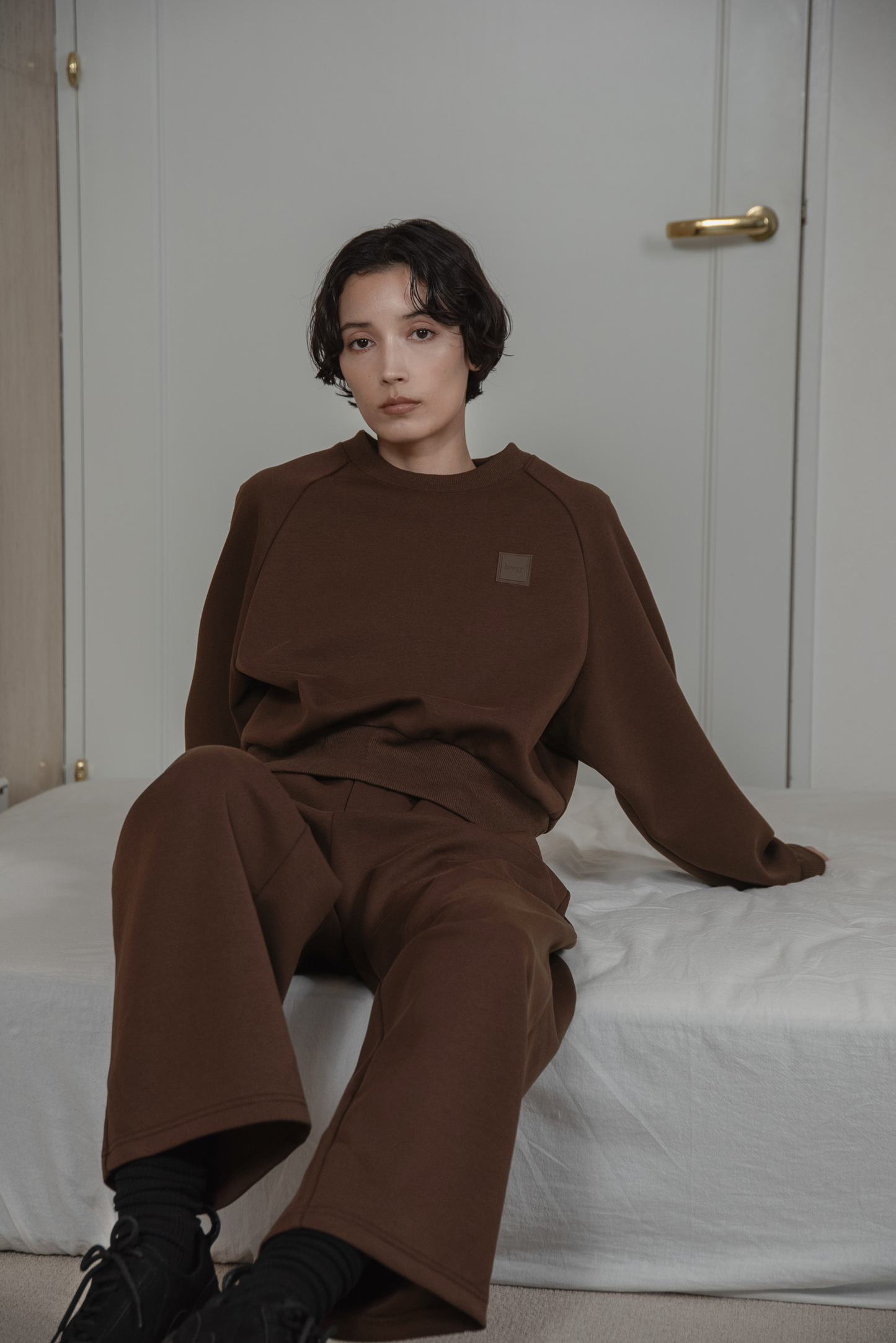 lawgy original logo patch sweat