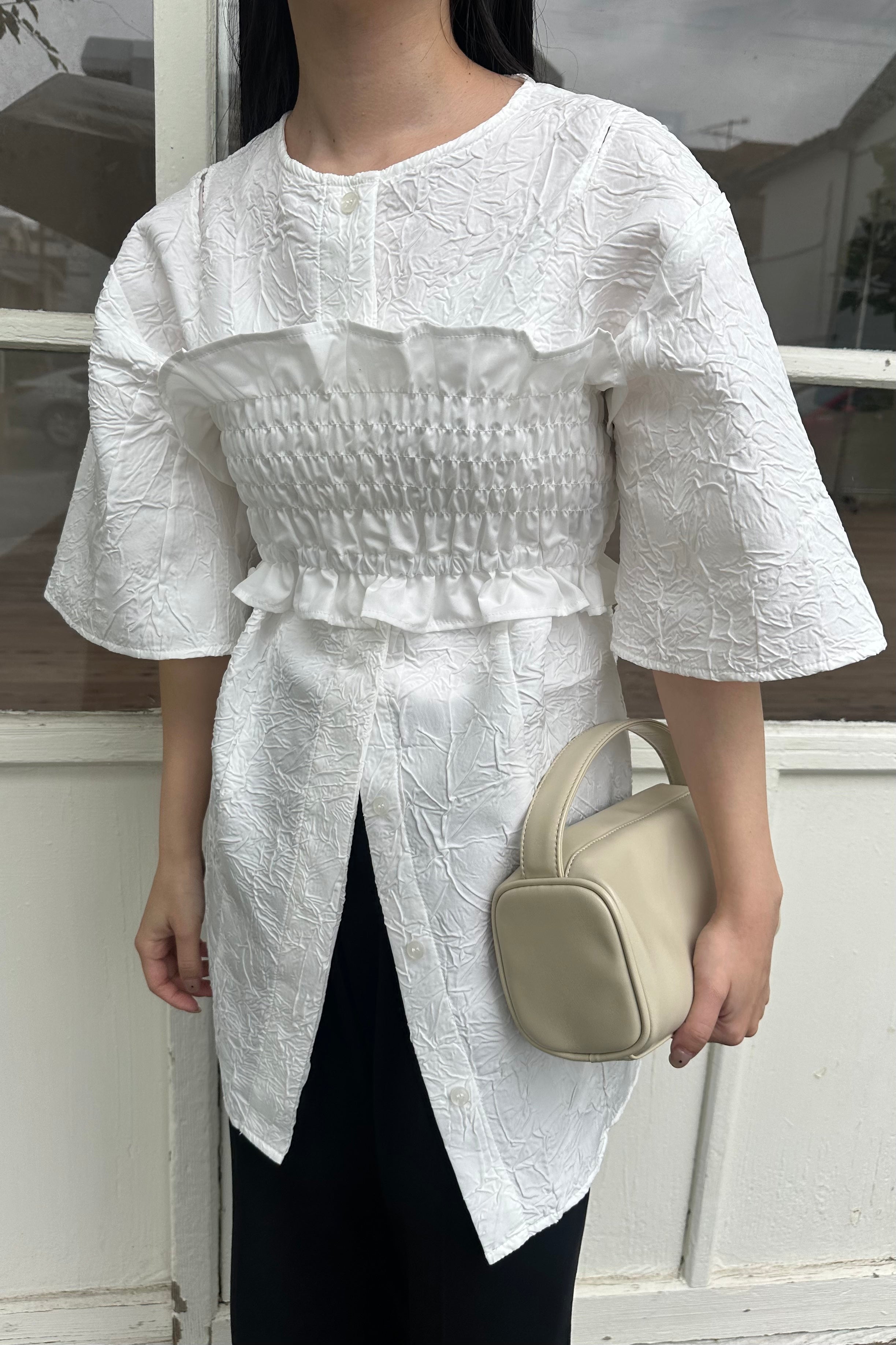 完売品TODAYFULStripe Gather Bustier