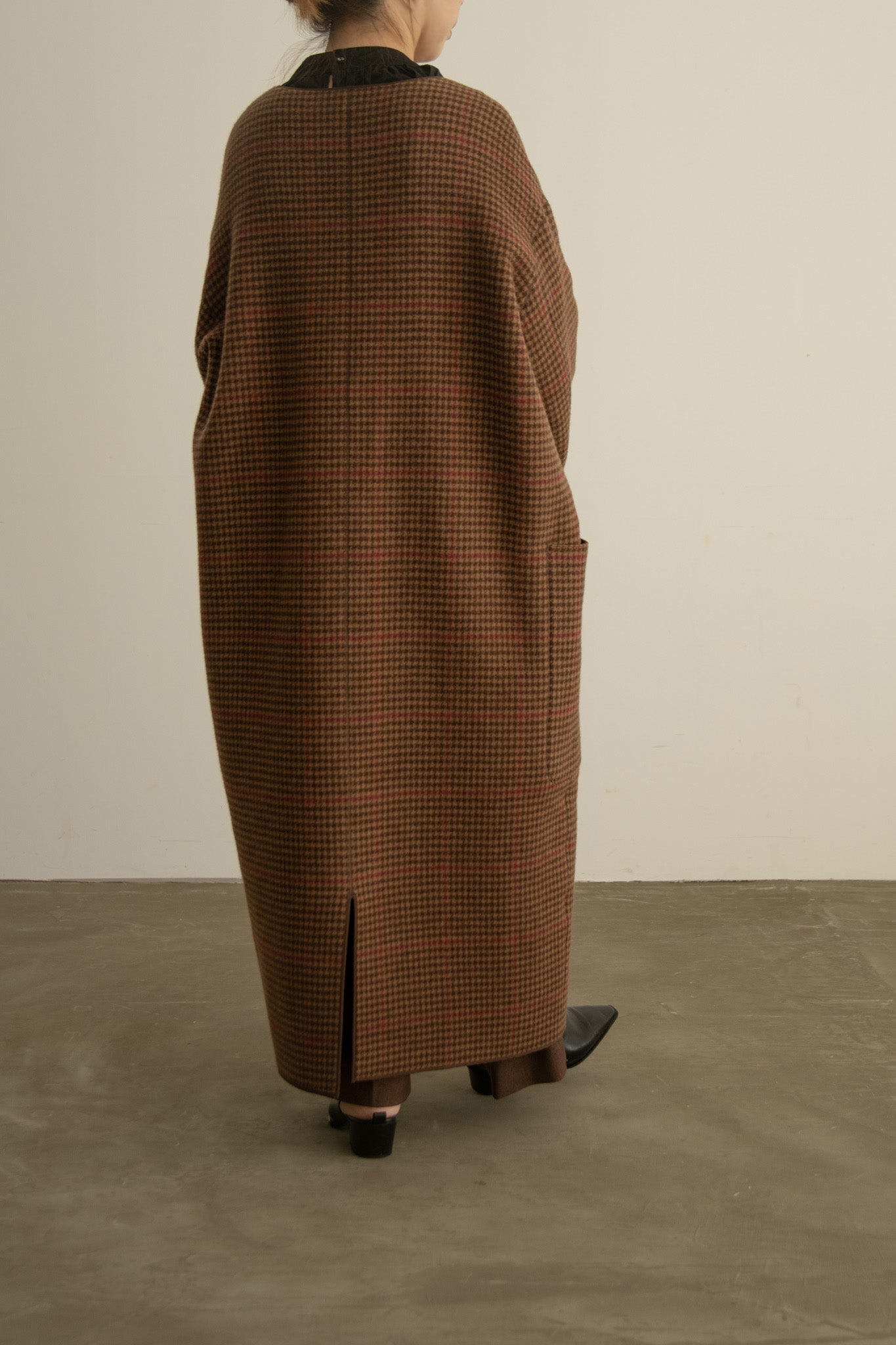 reversible wool long coat