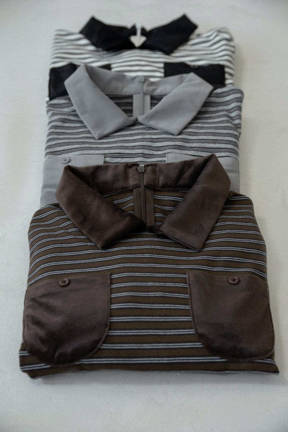 pocket button combination material border tops