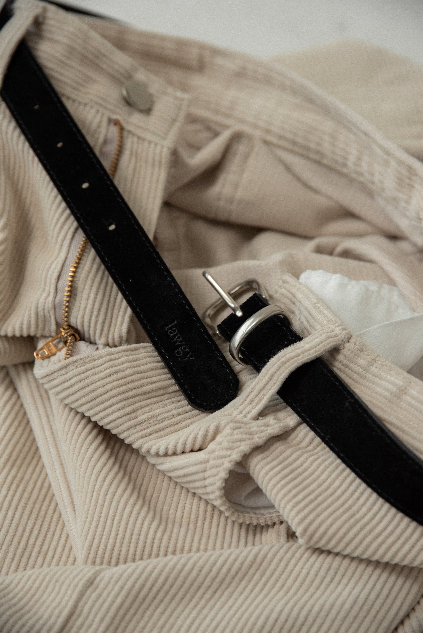 brushed simple buckle square belt