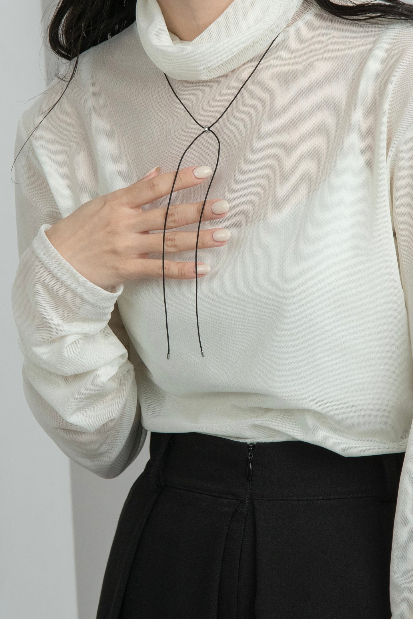black string 2way necklace