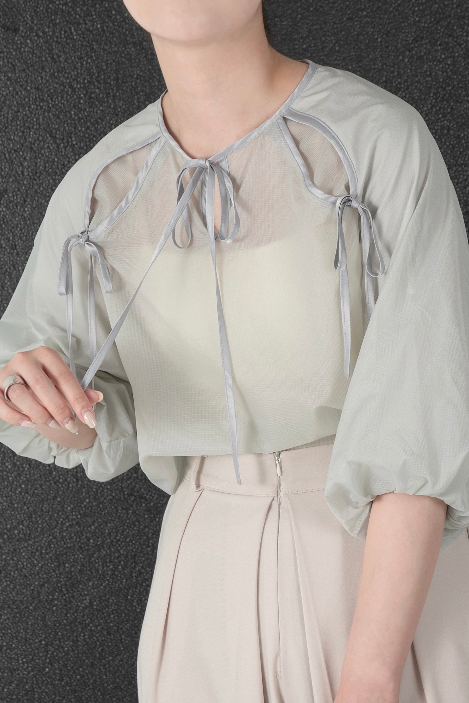 lawgy piping ribbon set sheer tops | tftcoaching.no