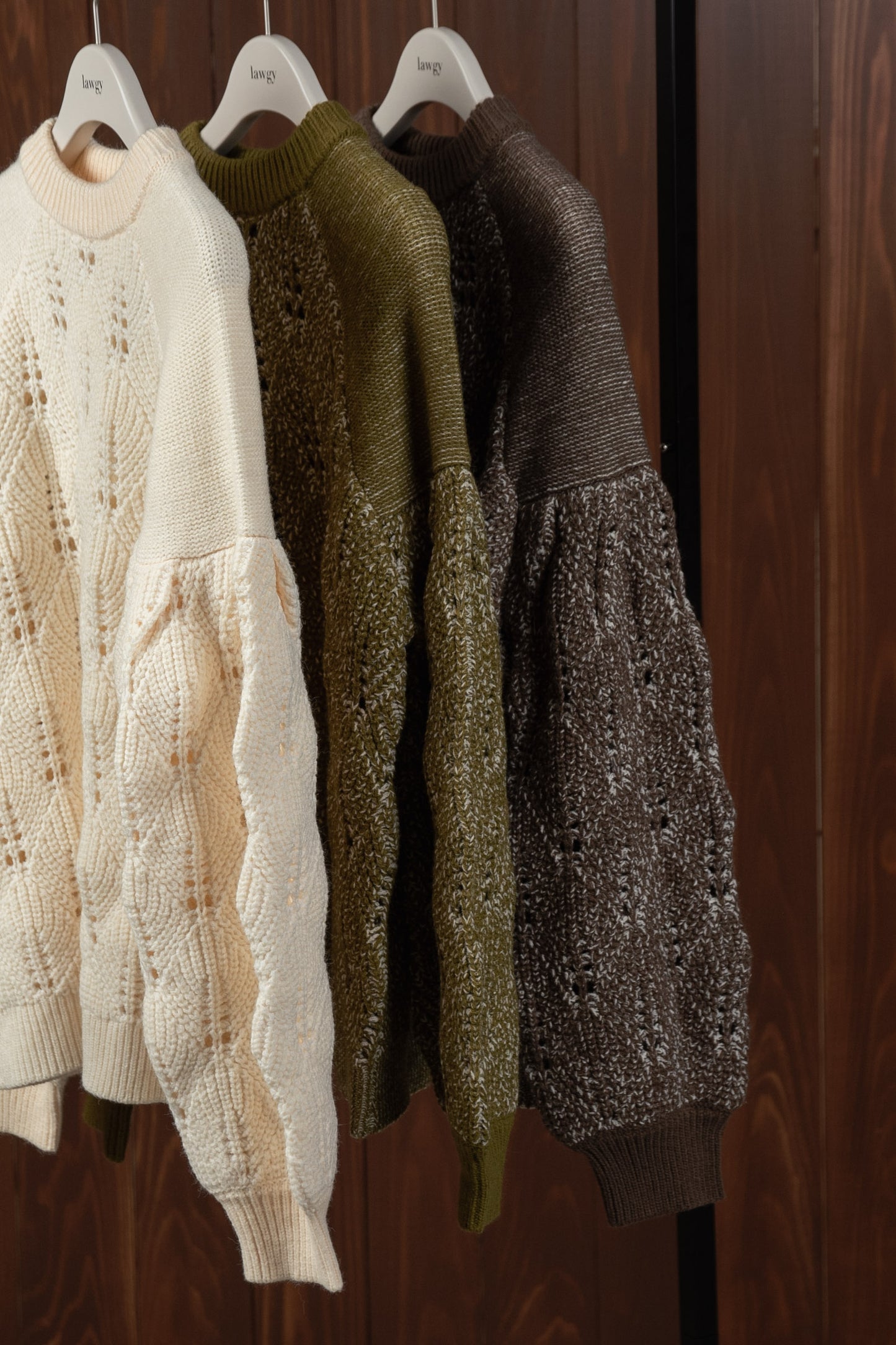 openwork mix volume knit