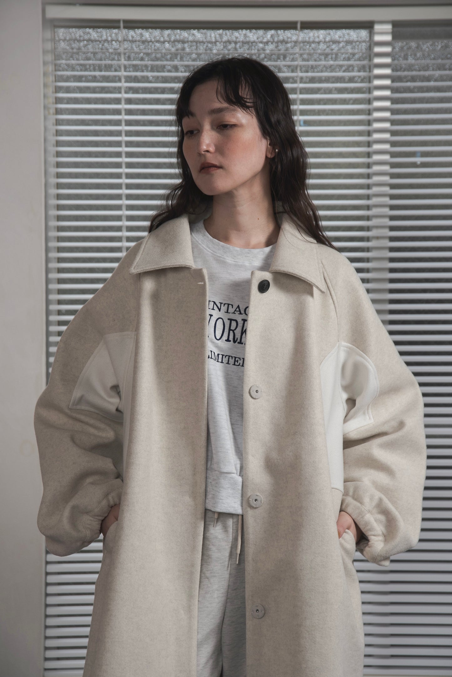 side different material coat