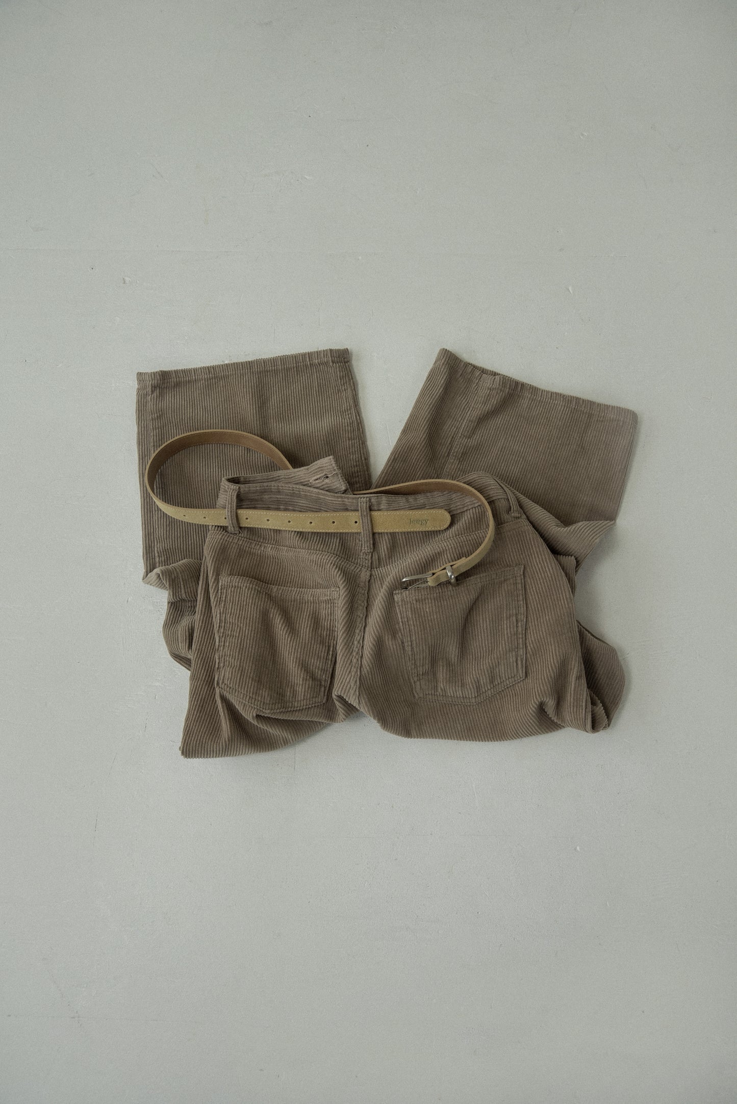brushed simple buckle square belt