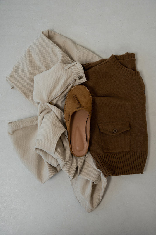 tied detail moccasin sabo