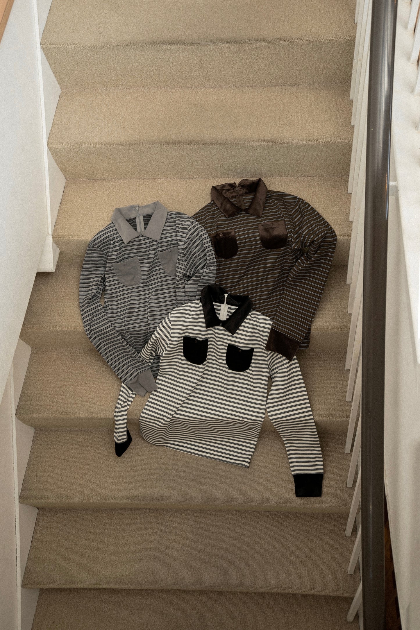 pocket button combination material border tops