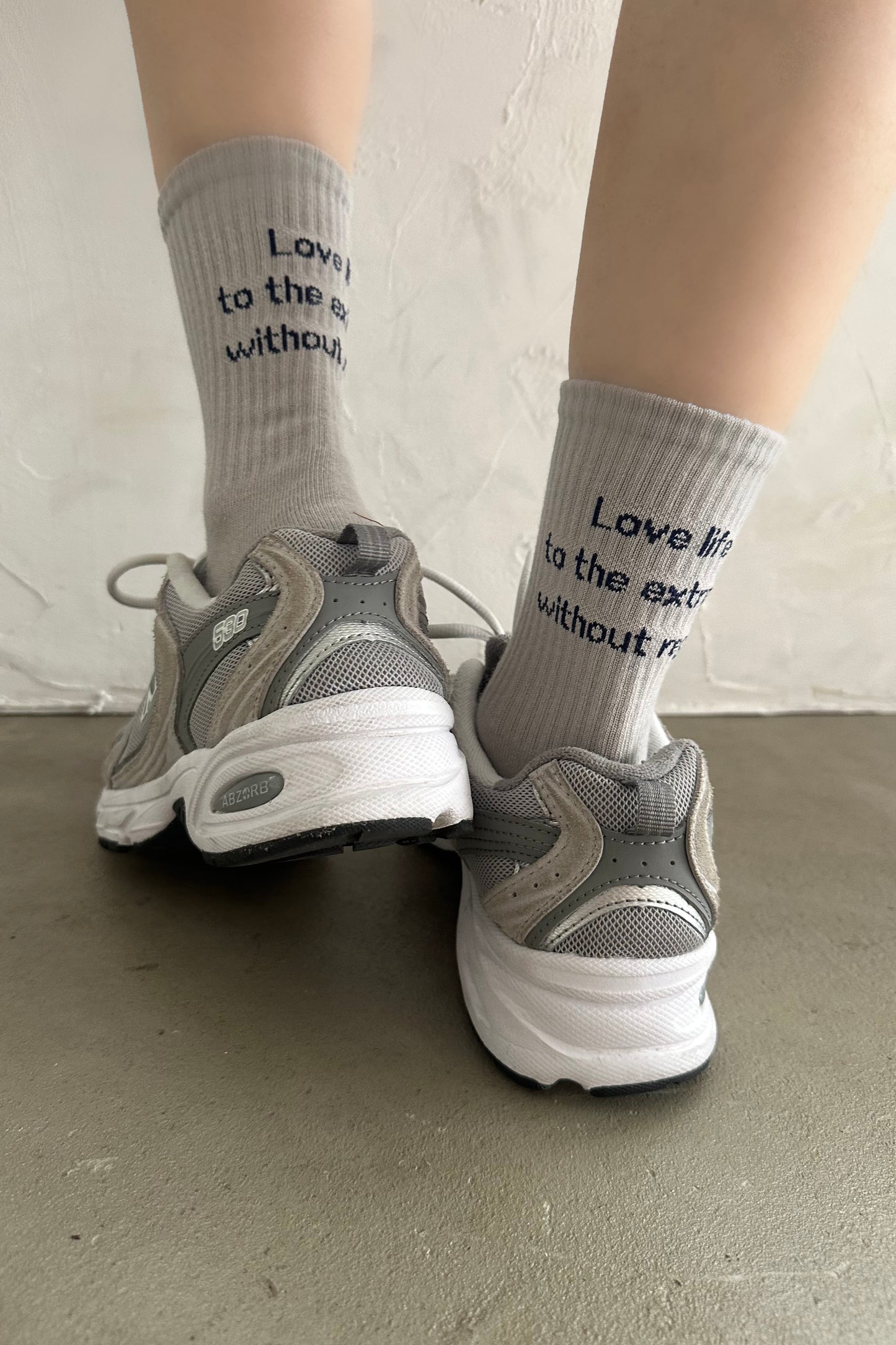 point logo rib socks