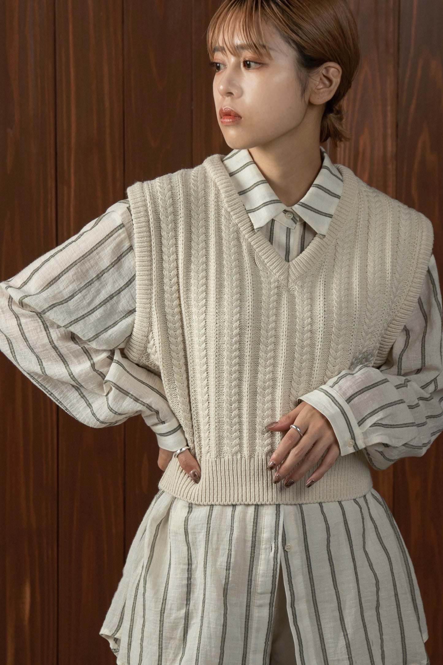 chunky knit vest