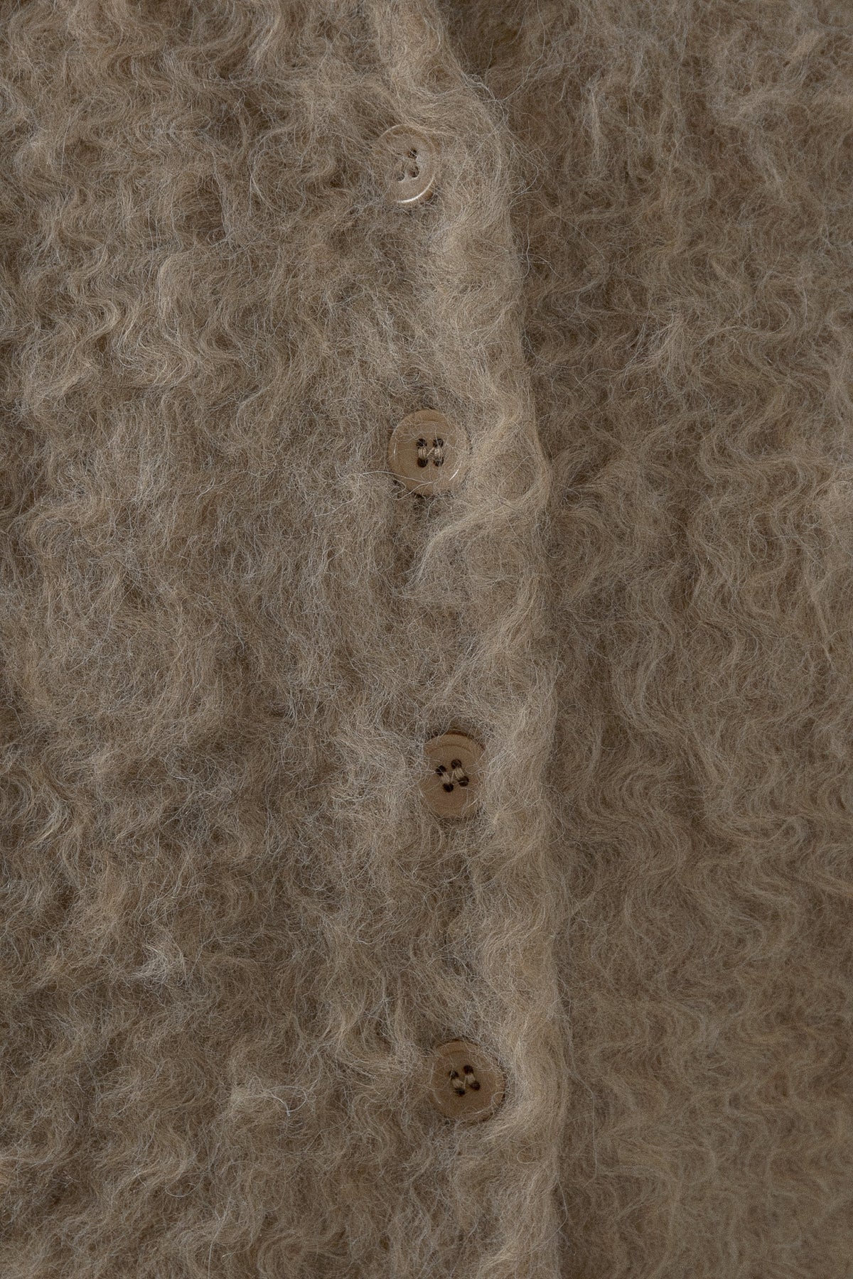 fuzzy shaggy simple cardigan