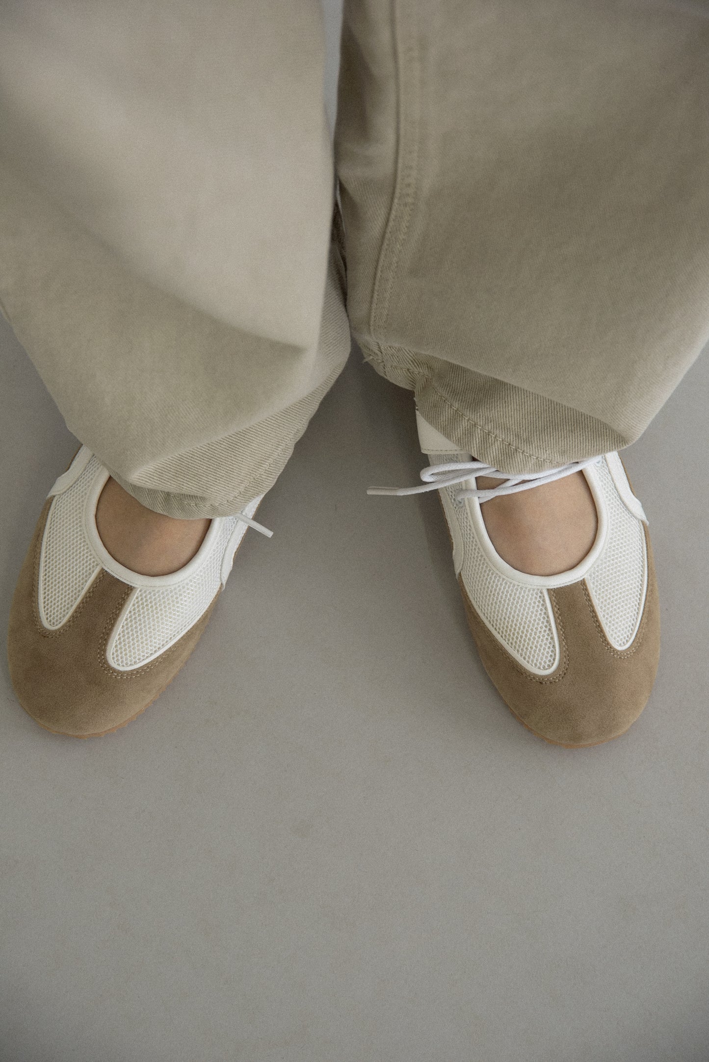 different material lace up shoes