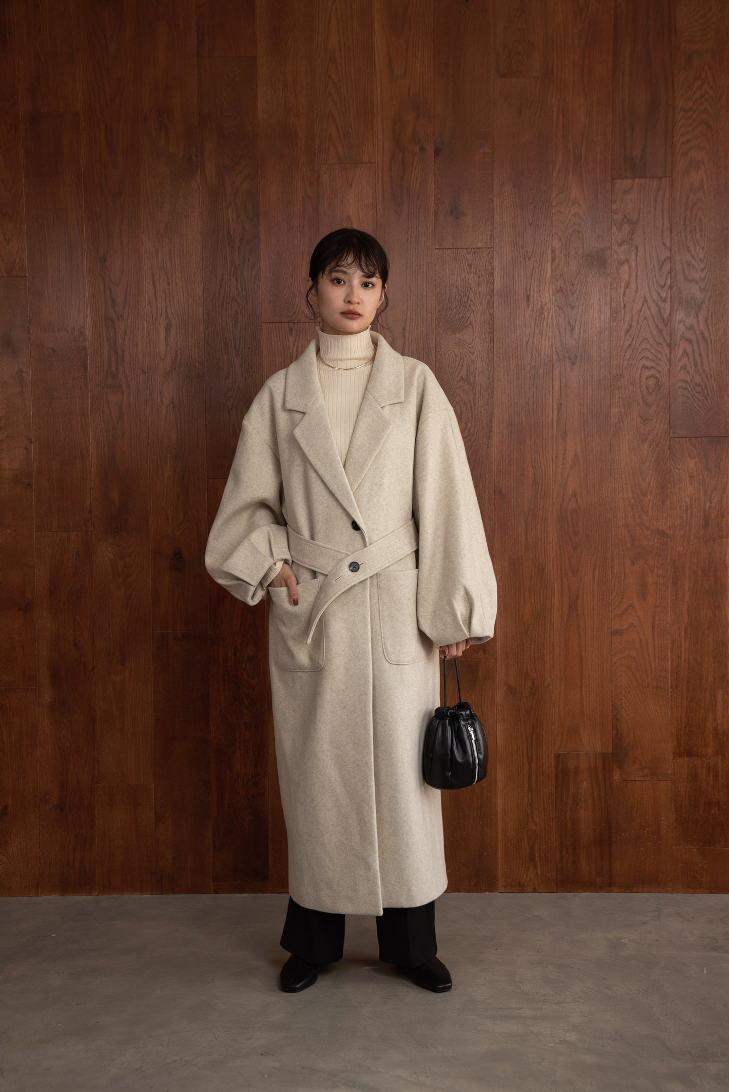 belt arrange long coat