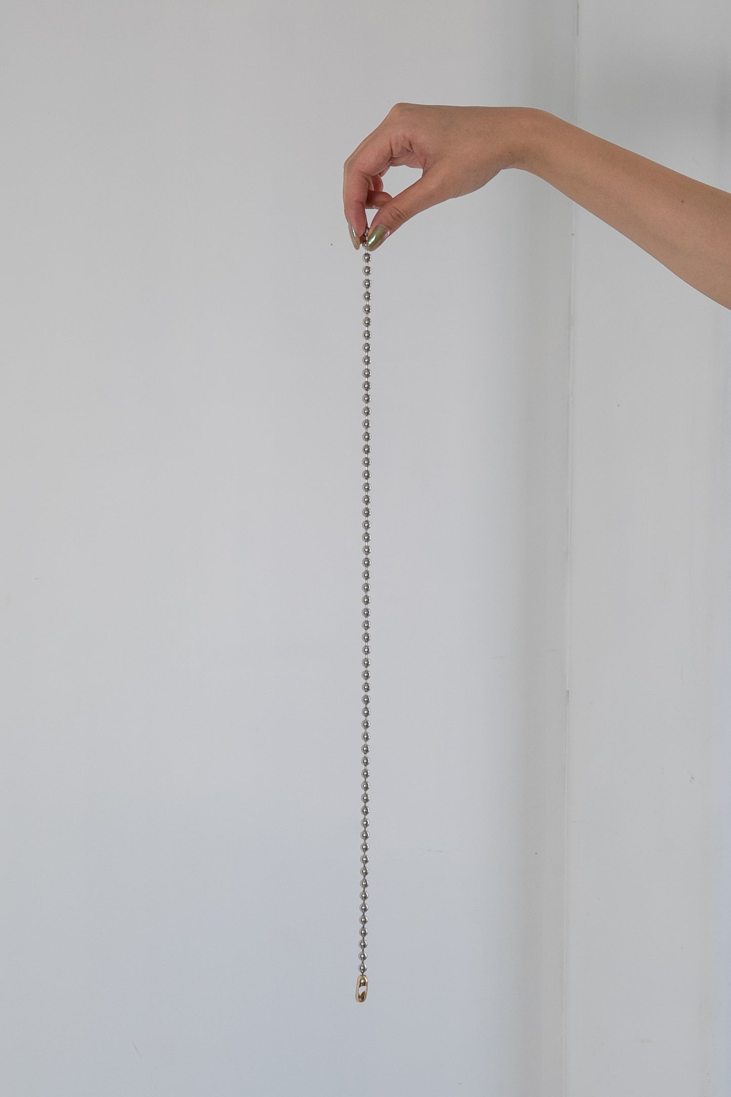 bicolor ball chain necklace