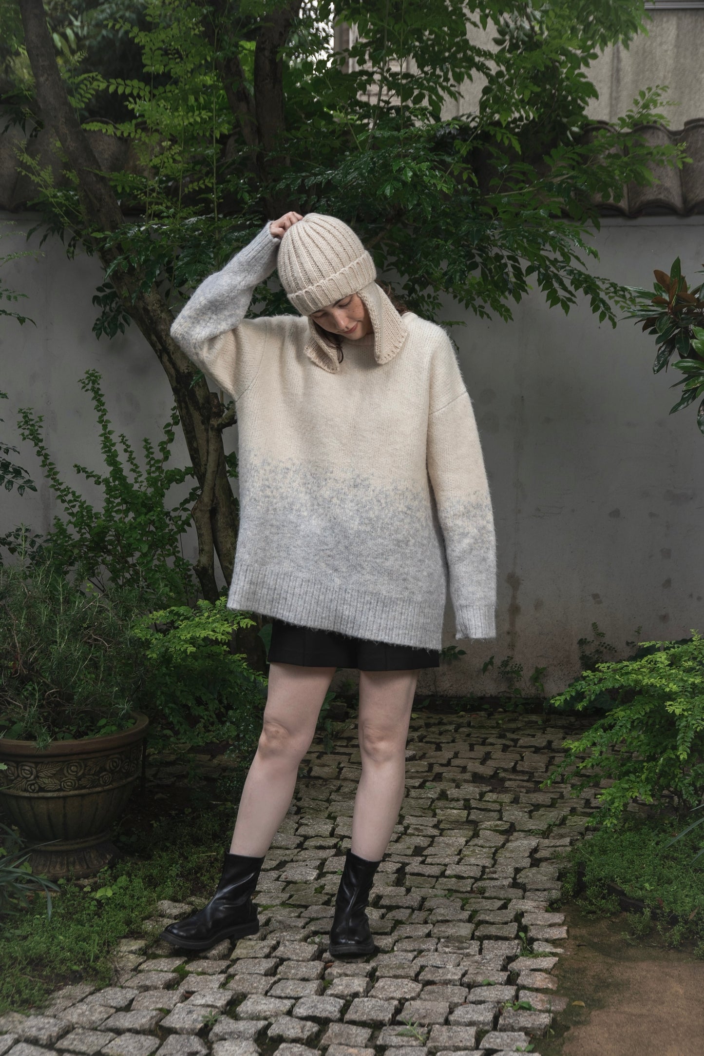 nuance gradation loose knit