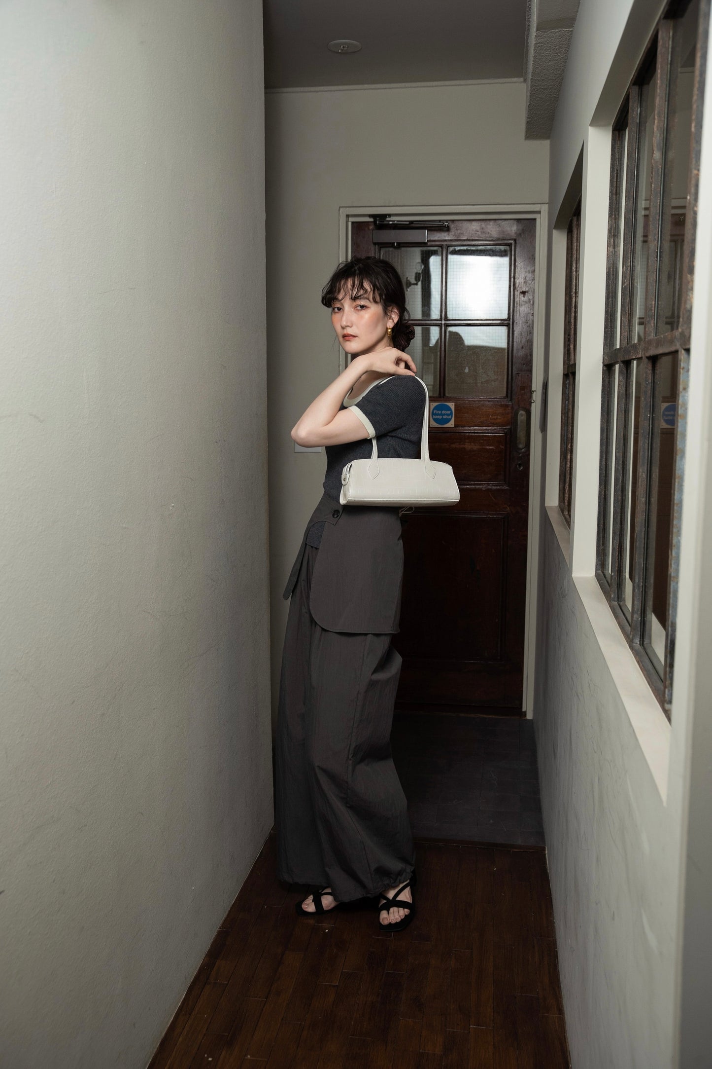 crocodile thin rectangle bag