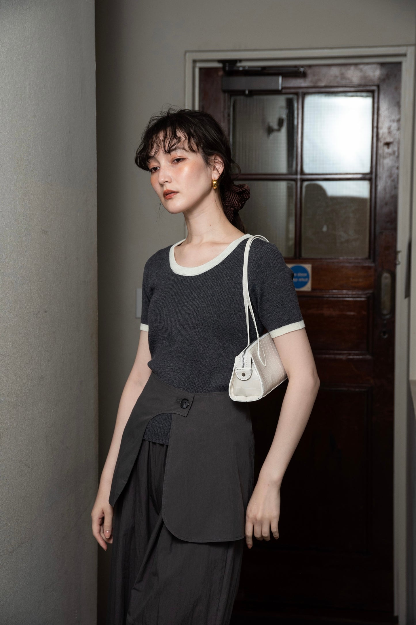 crocodile thin rectangle bag