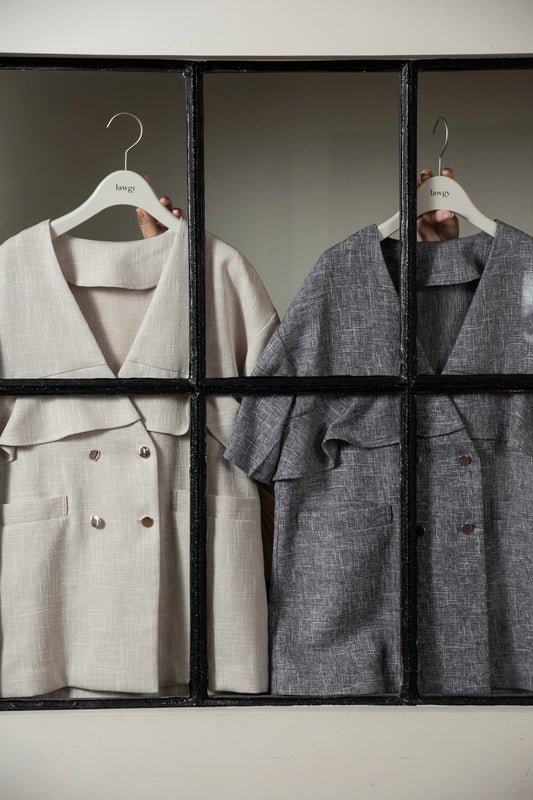 frill double button jacket