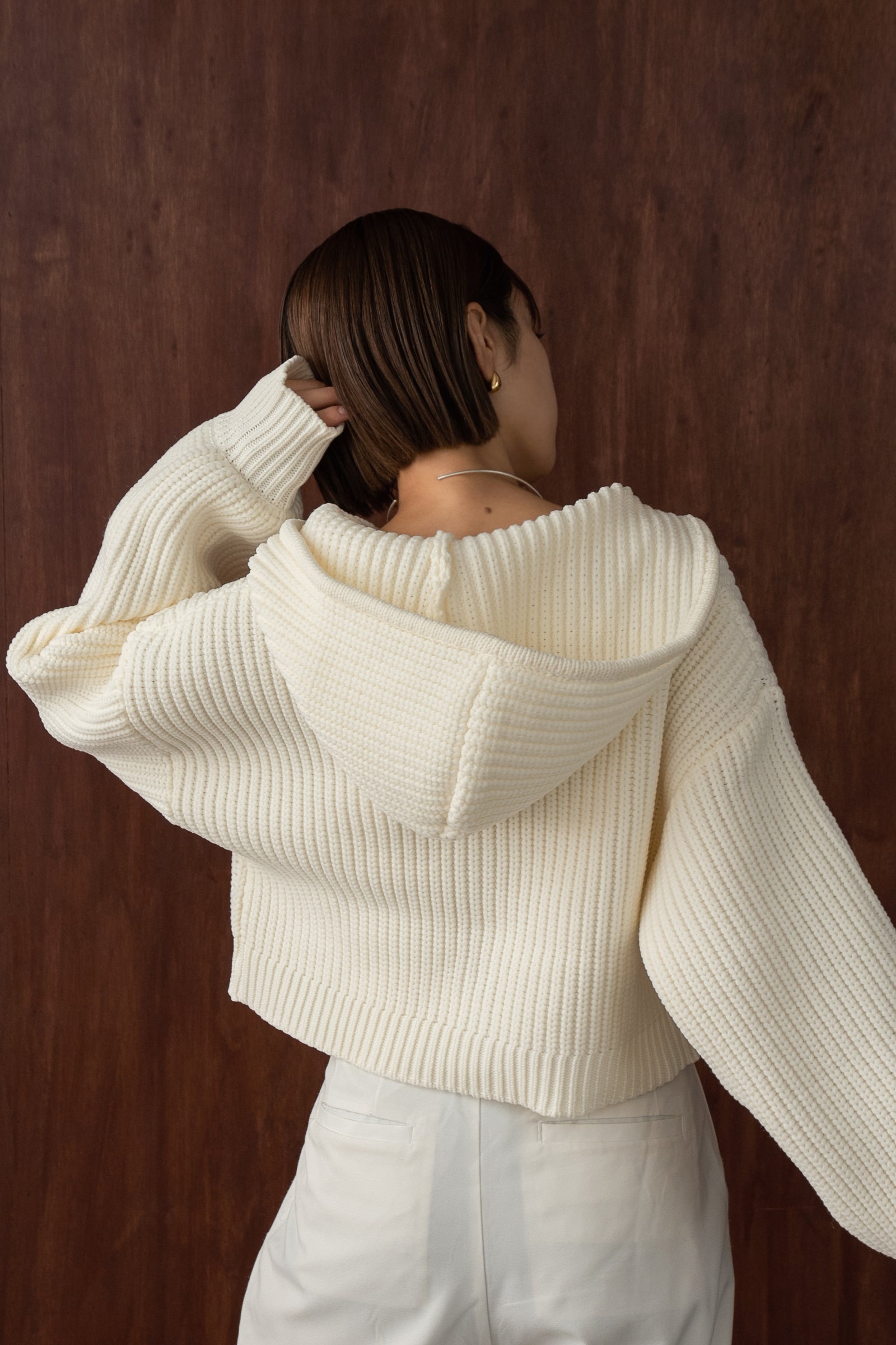 short knit hoodie – eim online（エイム オンライン）