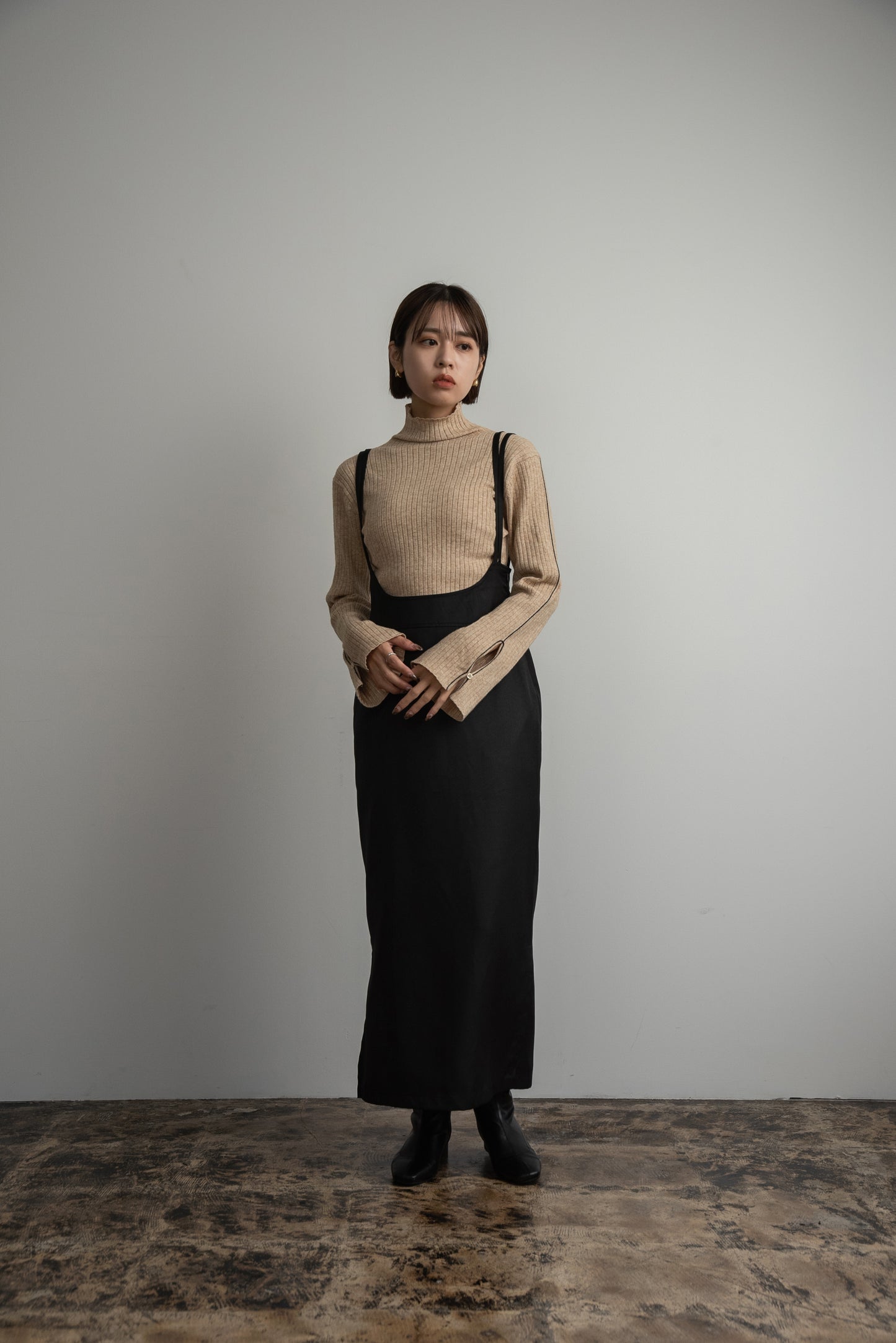 double strap twill skirt