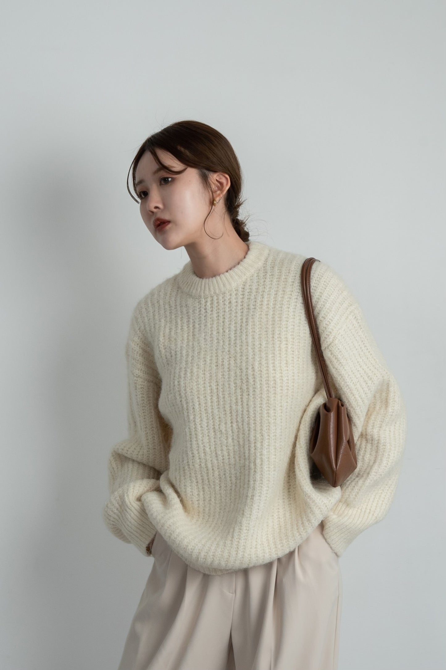 crew neck loose pullover