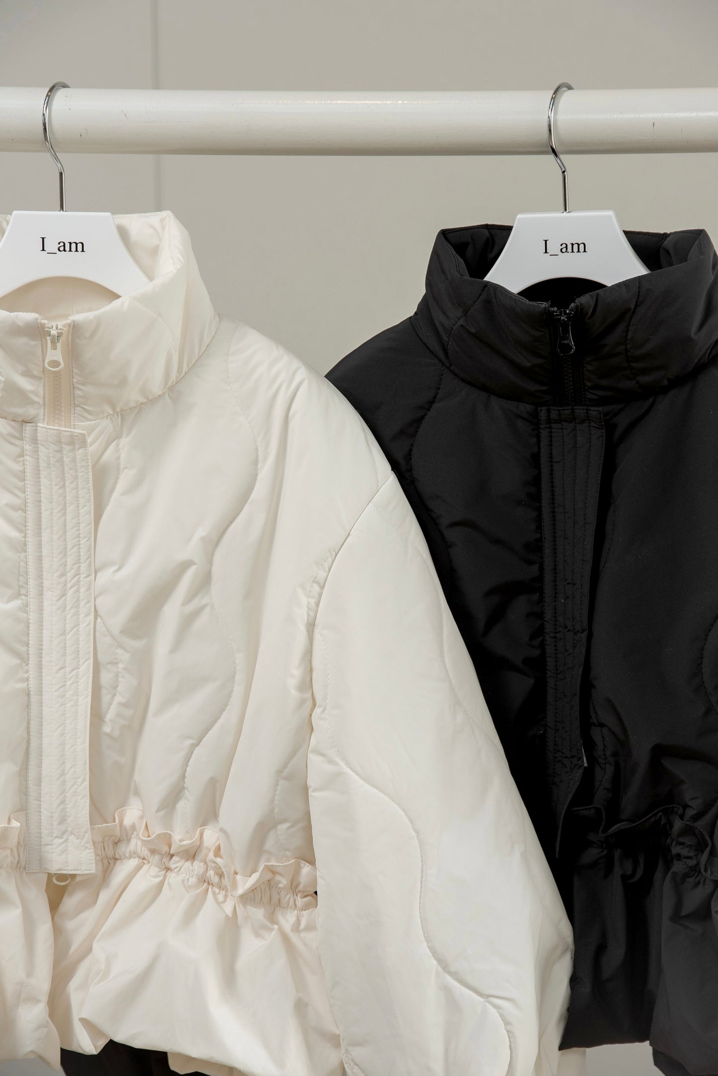 wave stitch balloon frill blouson