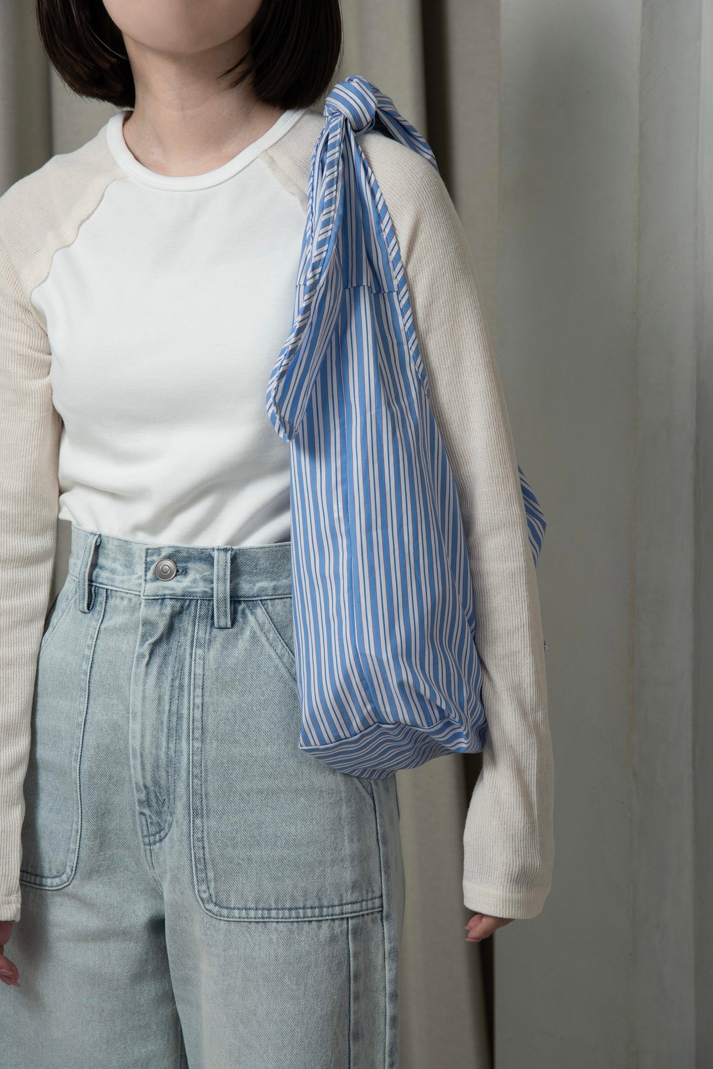 multiway shoulder ribbon bag