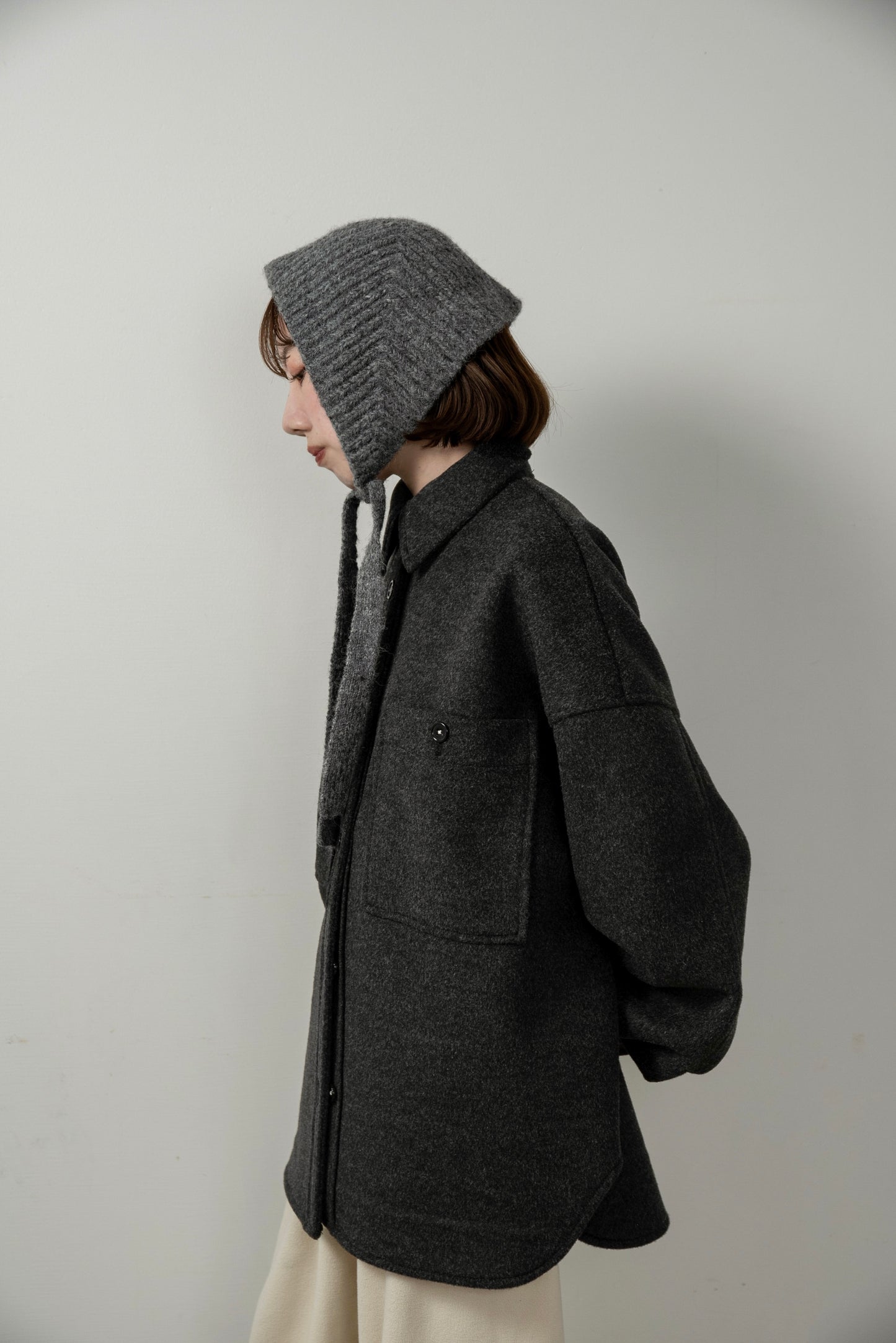 embroidery big pocket shirt like coat