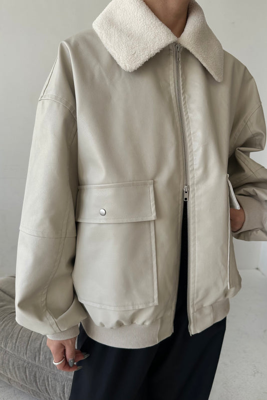 2way boa blouson coat