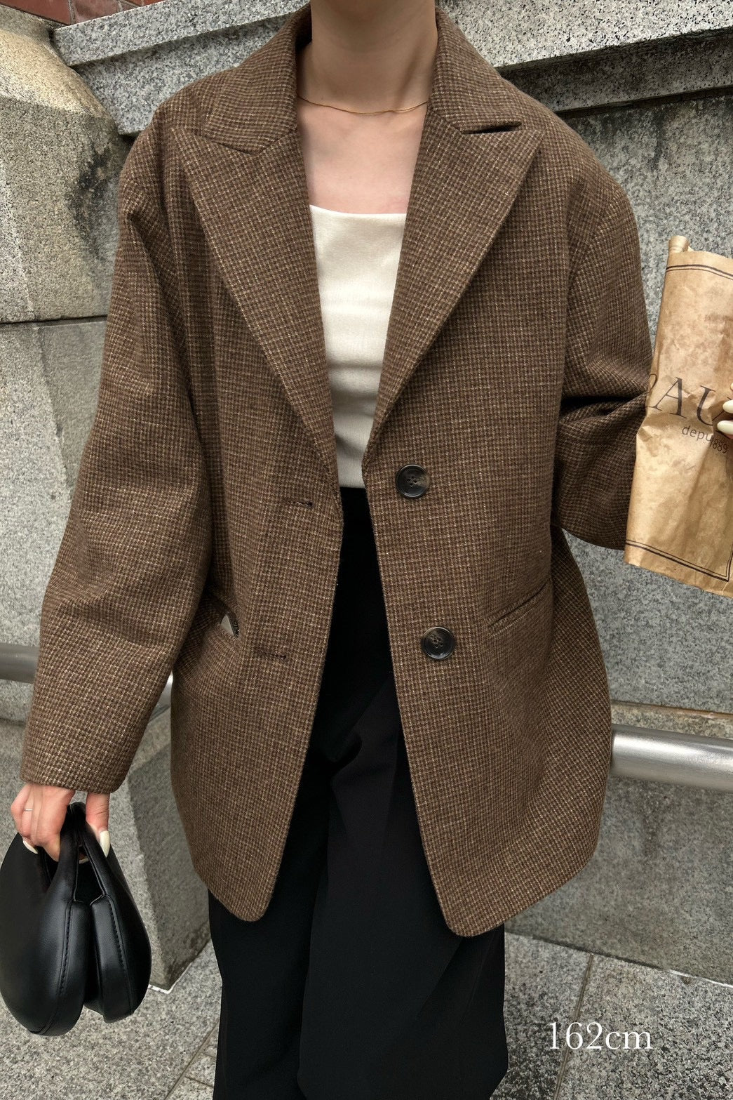 classic check jacket【I_am × kimina】