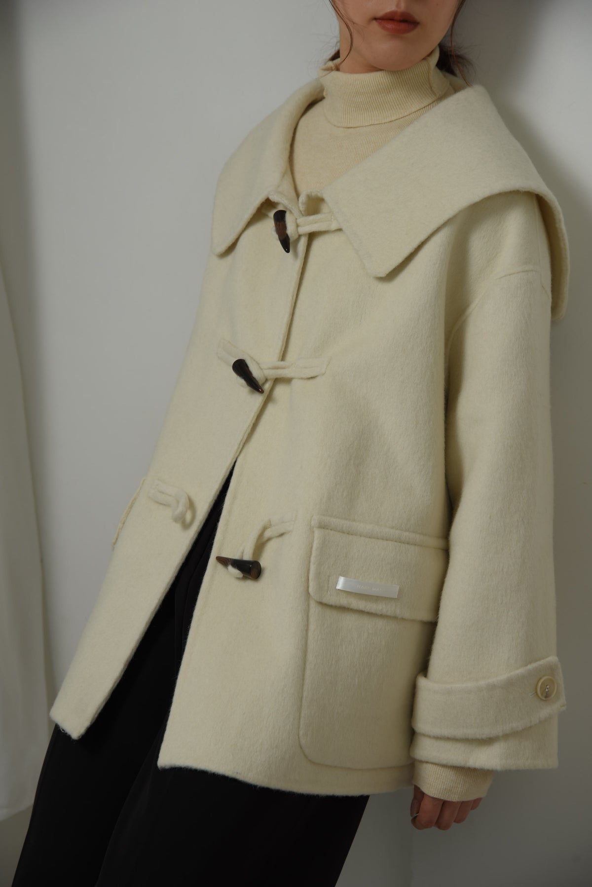 handmade toggle button midi coat – eim online（エイム オンライン）