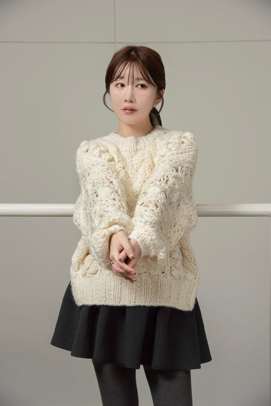 pokopoko pattern handmade knit