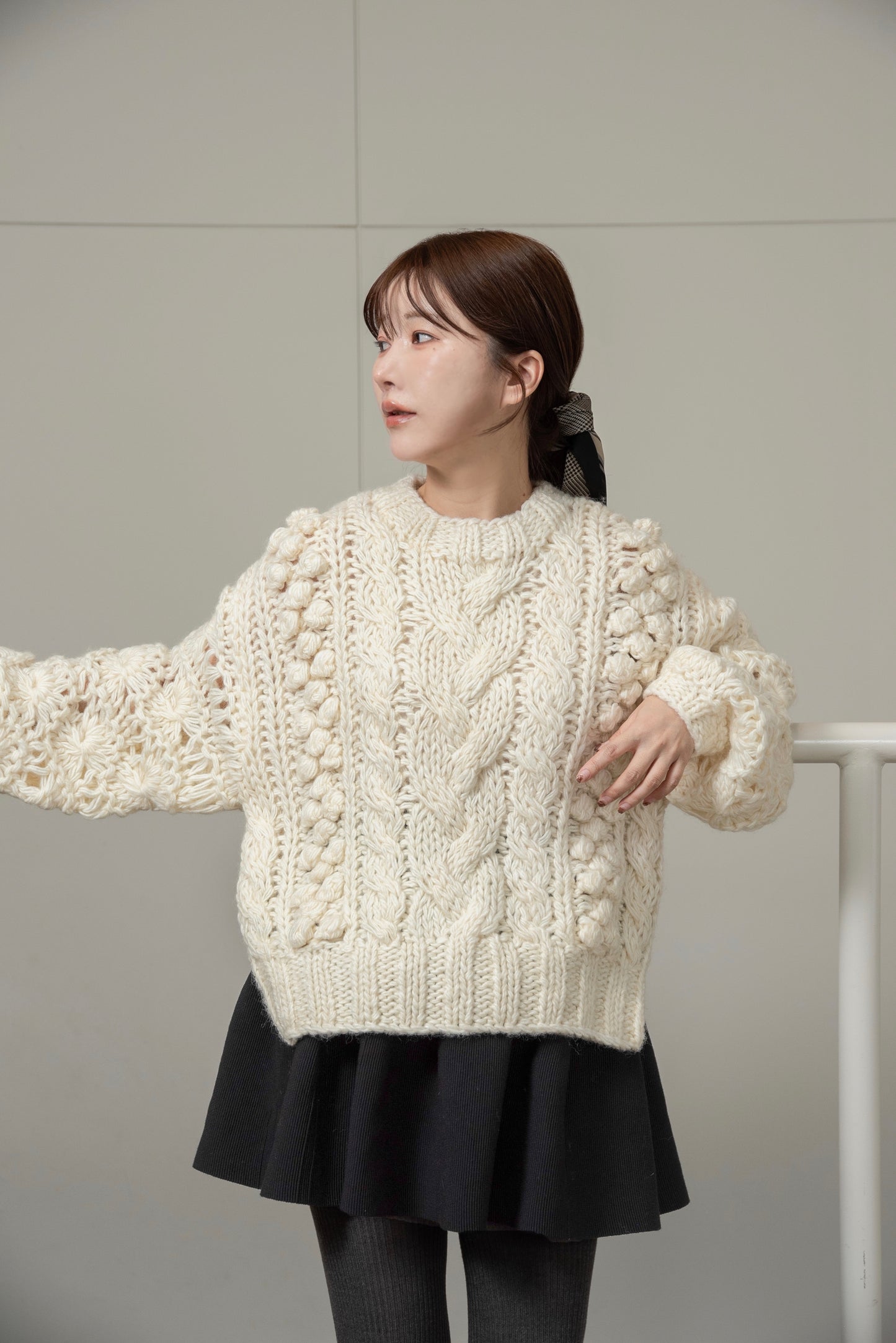 pokopoko pattern handmade knit