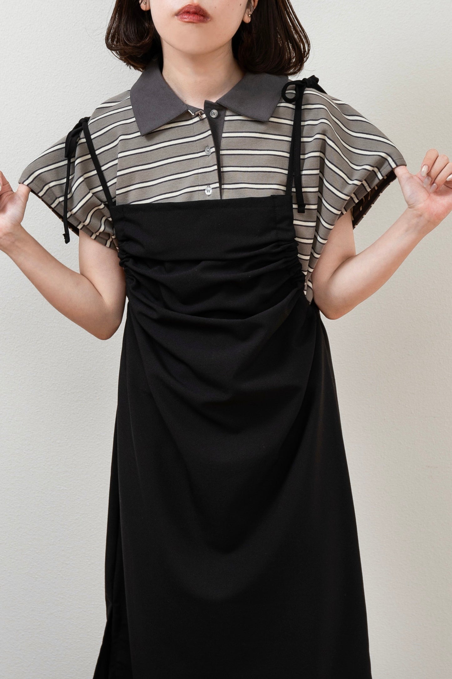 french sleeve multi border tops