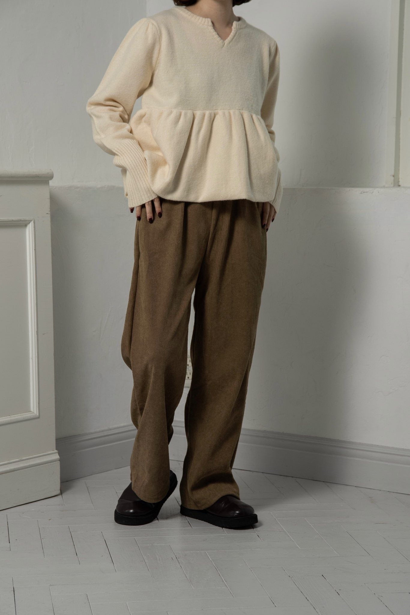 ridge fabric straight rafu pants