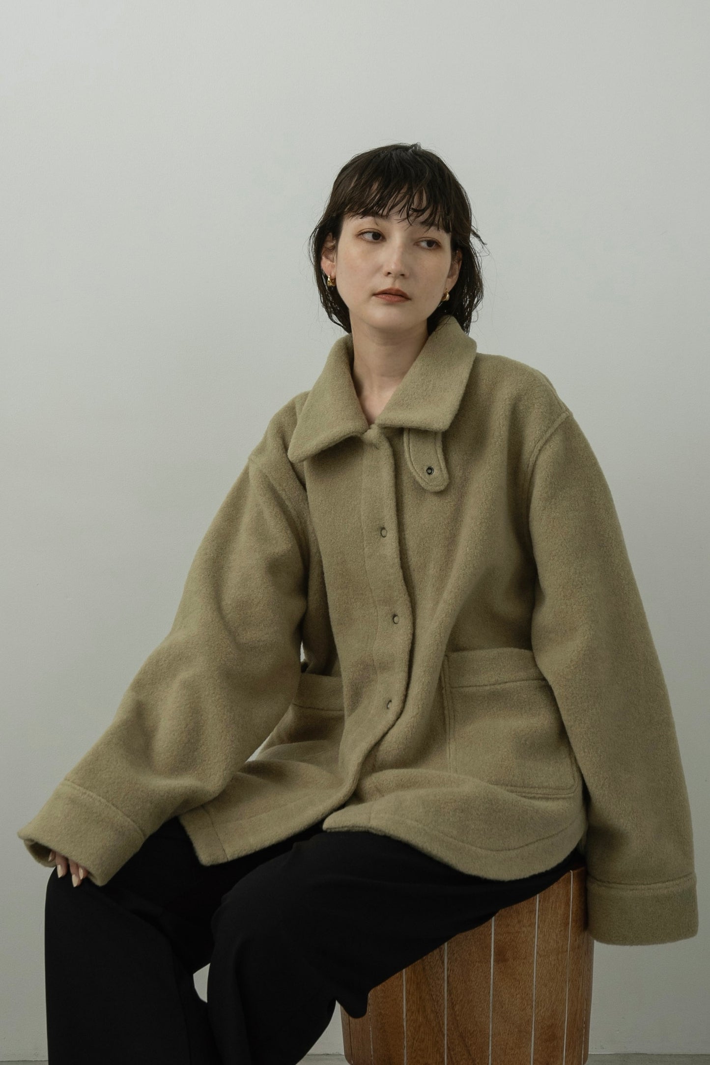collar arrange midi outer