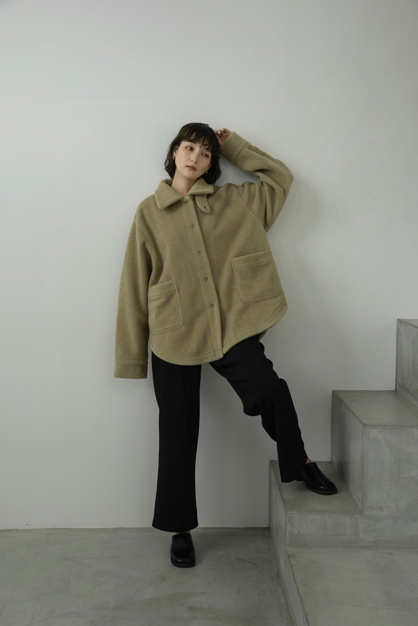 collar arrange midi outer