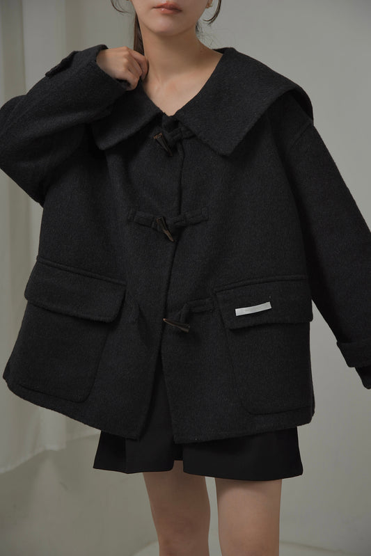 handmade toggle button midi coat