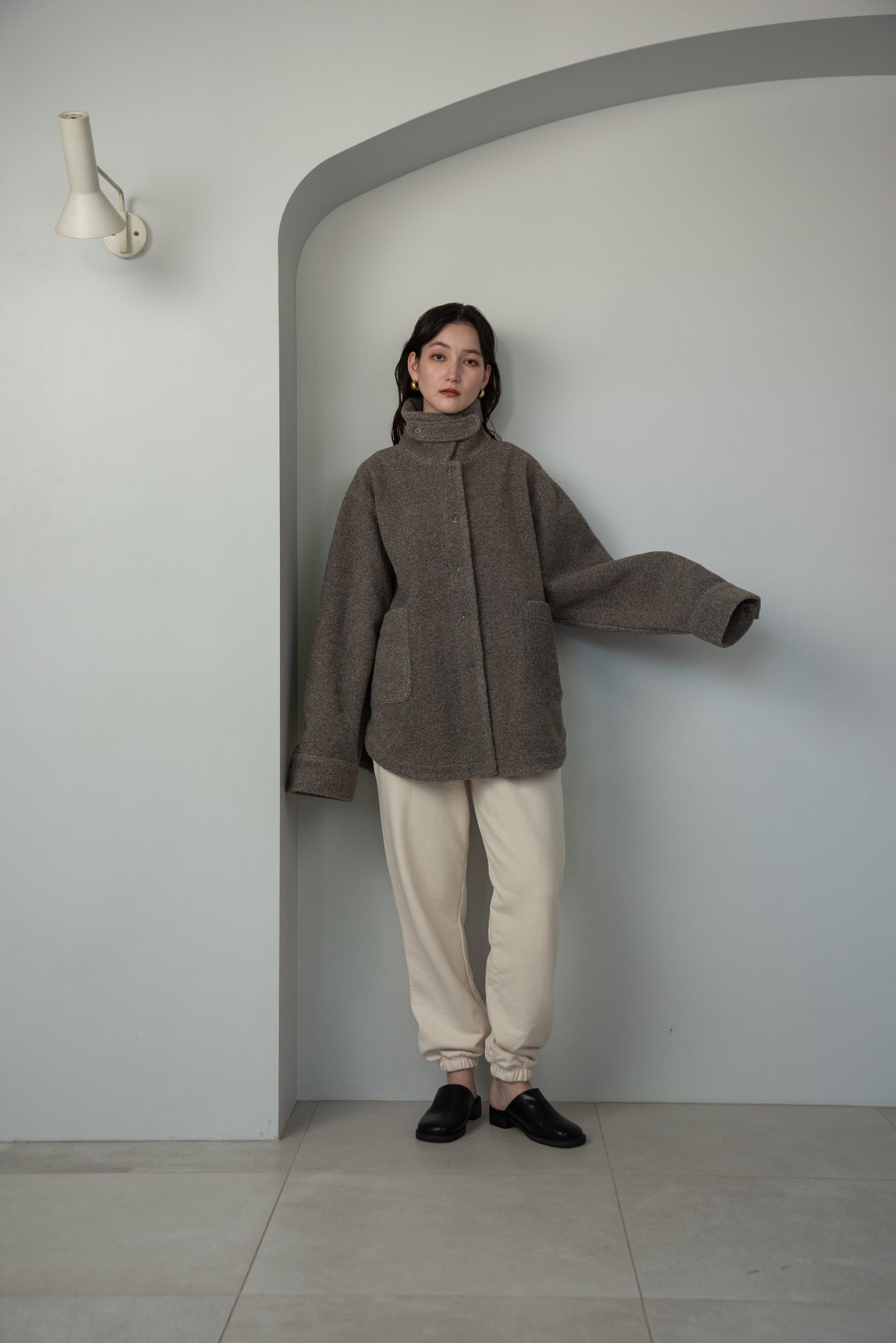 collar arrange midi outer