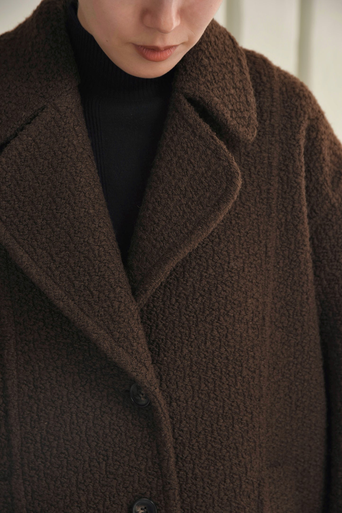 back belt big collar coat