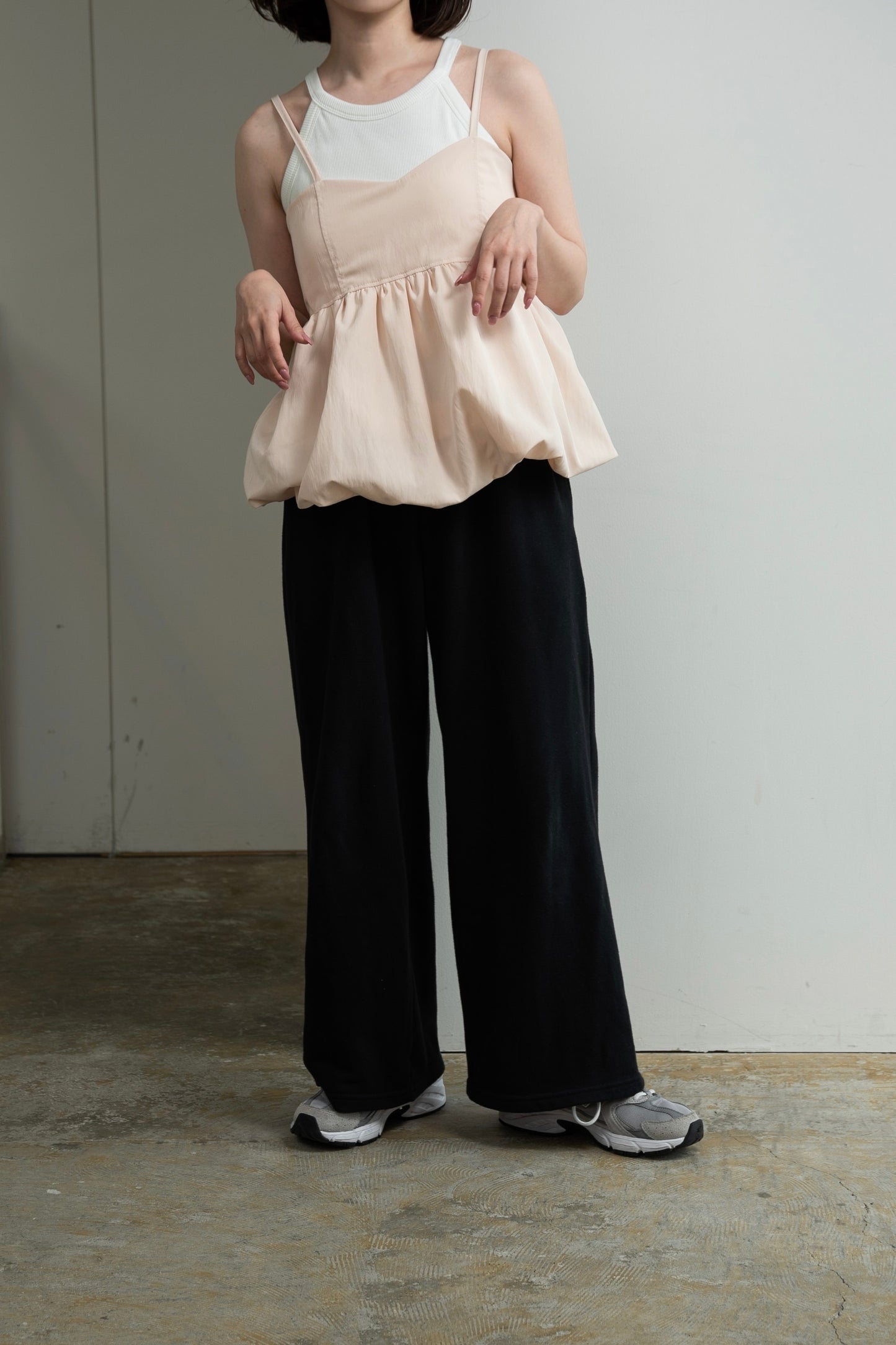 back shirring balloon cami