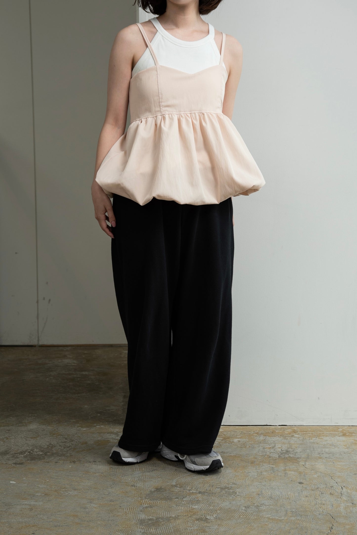 back shirring balloon cami